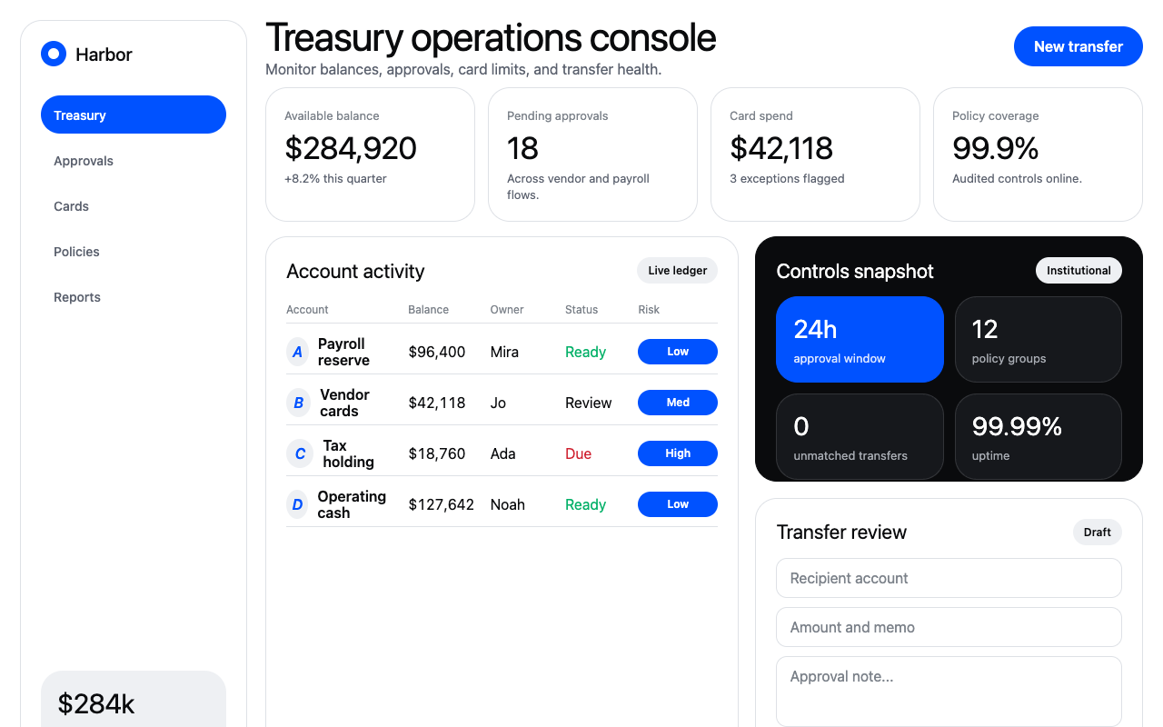 Coinbase 设计语言生成的控制台页面截图