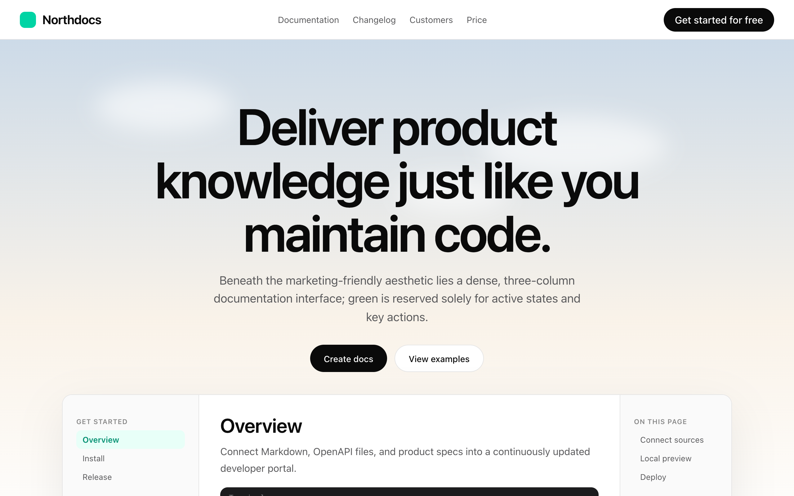 Mintlify 模板示例截图