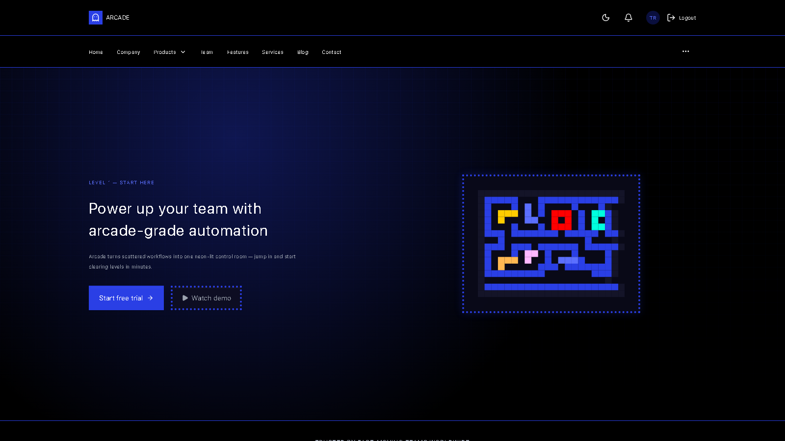 Pacman 模板示例截图