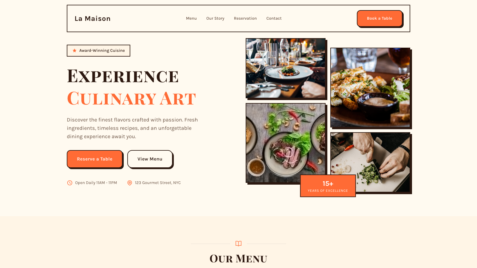 Restaurant & Food 模板示例截图