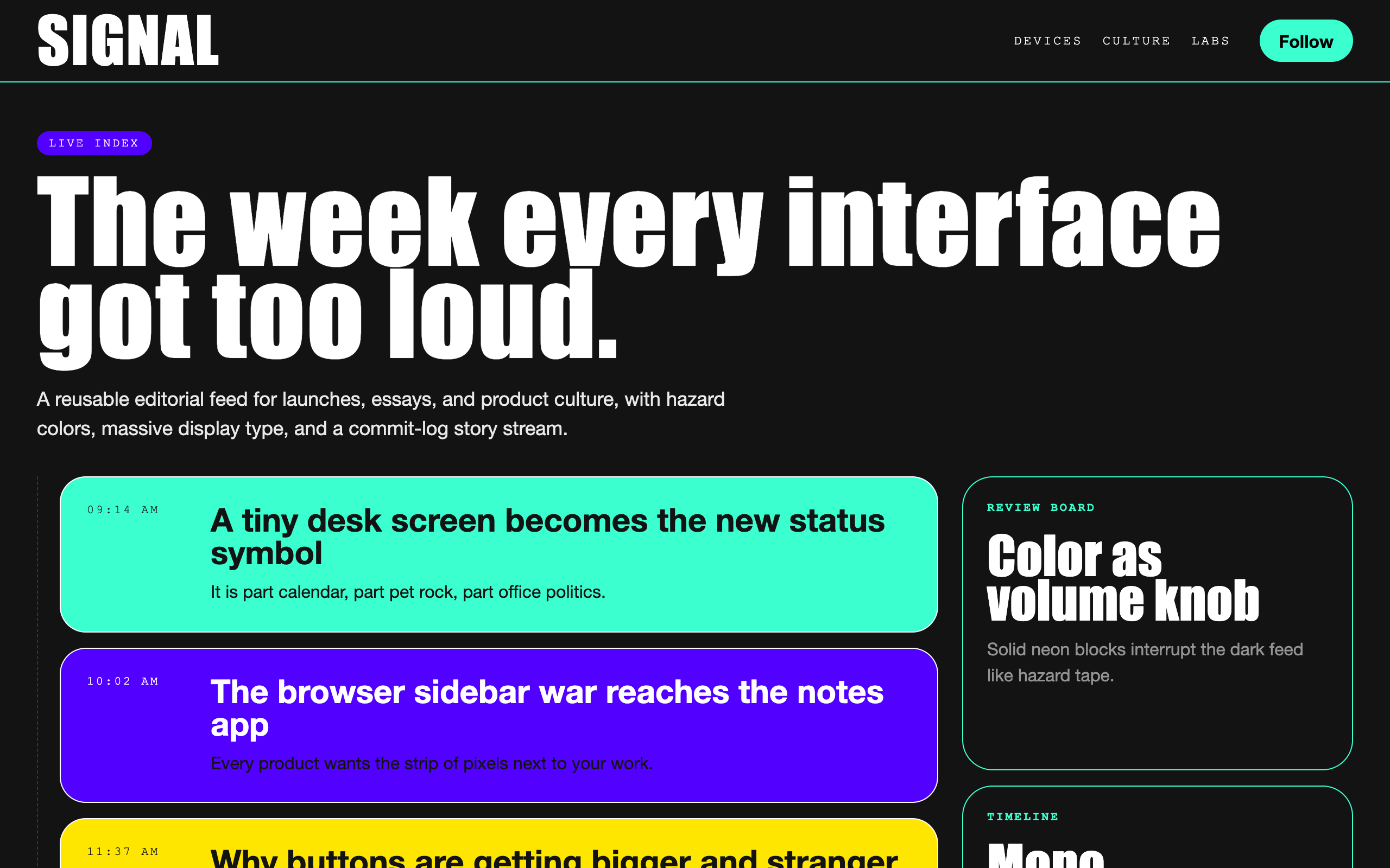 The Verge 模板示例截图